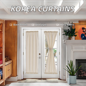 Thiết Kế Cổ Điển Ống Rèm Bảo Vệ Tư Nhân Cửa Sổ Cửa Vít Rod Thời Trang Căng Sợi Cảm hứng Hàn Quốc Rèm Cửa Valances - Product Image 2