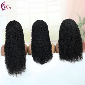 Perruques bouclées Jerry à densité 180 % en gros FH, perruques frontales en dentelle 13x4, cheveux humains naturels vietnamiens - Product Image 3