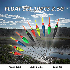 Flotadores <span class=keywords><strong>de</strong></span> <span class=keywords><strong>Pesca</strong></span> Topline Tackle Ovalados <span class=keywords><strong>de</strong></span> <span class=keywords><strong>Madera</strong></span> <span class=keywords><strong>de</strong></span> 2.5g, Juego <span class=keywords><strong>de</strong></span> 10 Piezas/Bolsa con Cola Larga <span class=keywords><strong>para</strong></span> <span class=keywords><strong>Pesca</strong></span> en Mar, Diseño Vertical A1 - Product Image 2