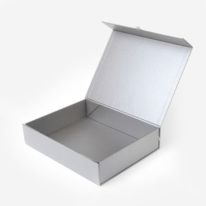 Оптовая продажа, серебряная Роскошная специальная магнитная Складная Подарочная бумажная упаковочная коробка - Product Image 3