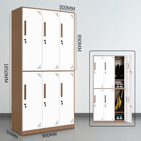Armoire de rangement en acier KD à assembler, casier métallique pour employés avec serrure à clé pour bureau, école, dortoir, lieu de travail