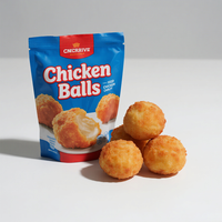 Sac d'emballage alimentaire congelé en plastique imprimé de logo personnalisé pochette debout sac de boulettes de viande de poulet