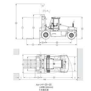 Montacargas Diesel CPD140 de 14 Toneladas con Centro de Carga de 900 mm para Uso en Almacenes e Industrias - Product Image 4