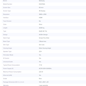 <span class=keywords><strong>TV</strong></span> LED Samsung Originale Q60CAJXXZ Anno <span class=keywords><strong>2023</strong></span>, Misure 55\", 65\", 75\", 85\", 4K Smart UHD, Ottimo Prezzo, HDTV Originale - Product Image 6