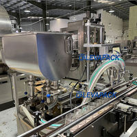 Ligne de remplissage et d'emballage automatique de beurre de cacahuète de qualité alimentaire, ligne de remplissage et de bouchage de pots de confiture de fraises et de sauces