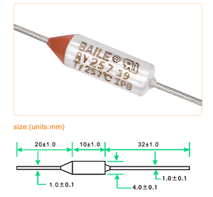 <span class=keywords><strong>Fusible</strong></span> thermique de qualité supérieure Baile, vente chaude, RY 250V 15A 257C, pour appareils électroménagers - Product Image 4