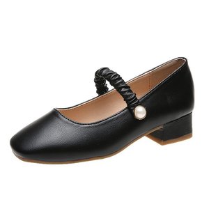 <span class=keywords><strong>Escarpins</strong></span> <span class=keywords><strong>Femme</strong></span> 2021 à Talon Moyen, Style Japonais Tendance, <span class=keywords><strong>Bout</strong></span> Rond, Talon Épais avec Boucle pour Printemps-Été - Product Image 6