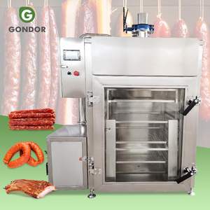 Fumoir vertical à gaz pour saucisses de porc et cuisses de dinde, équipement de fumage à la vapeur pour viande, à vendre - Product Image 1