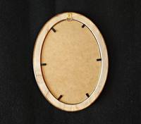 Cadre photo rond en bois massif de luxe fabriqué à la main avec une construction durable au design élégant pour la décoration de la maison
