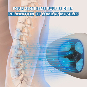 Masajeador de espalda de tracción de calor Lumbar eléctrico inteligente cinturón de masaje inalámbrico para cuerpo y cintura para estiramiento Lumbar y espalda - Product Image 4