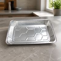 Große, flache Aluminiumfolien-Speisebehälter, Einweg-Dampftischschale für Catering, Buffet, Chafing Dish, Takeout und Restaurant-Service