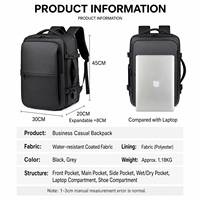 Sac à dos unisexe léger et imperméable en tissu Oxford pour ordinateur portable, idéal pour les voyages et le travail – Vente en gros