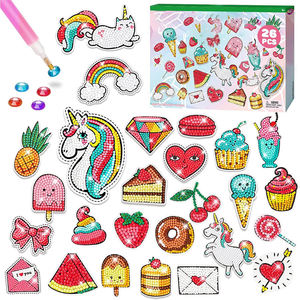 Fait à la main plein diamant PVC Carton pendentif porte-clés transfrontalier bricolage décoratif Puzzle perceuse jouet <span class=keywords><strong>pour</strong></span> enfants <span class=keywords><strong>dessin</strong></span> animé autocollants - Product Image 4