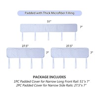 3PK Protecteur de dentition Wrap Baby Crib Rail Cover Rembourré Baby Crib Baby Bumper Cover