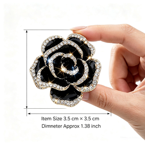 Broche Fleur de Camélia Personnalisable, Accessoire Vintage Élégant pour Femmes, Idéal pour Costumes, Robes, Foulards, Soirées et Usage Quotidien - Product Image 2