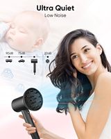 CONFU Sèche-cheveux ionique professionnel Diffuseur électrique Buse en plastique avec logo personnalisé Fonction pliante pour ménage Hôtel Voiture Voyage
