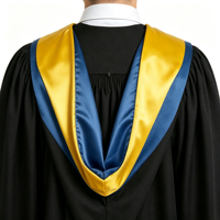 Robe de Cérémonie de Remise de Diplôme pour Adulte, Colorée, avec Capuche et Toque, pour Master en Économie et Diplôme de Baccalauréat
