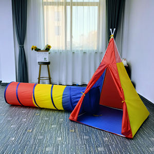 Tente de jeu pliable <span class=keywords><strong>pop</strong></span>-<span class=keywords><strong>up</strong></span> unisexe Offre Spéciale <span class=keywords><strong>maison</strong></span> de jouets multi-enfants avec <span class=keywords><strong>tunnel</strong></span> tente de jeu en polyester doux pour enfants - Product Image 4