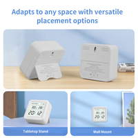 Capteur de température et d'humidité alimenté par batterie WiFi, sonde externe, contrôle par application, pour la maison, le garage, le bar, écran TFT, IOS/Android