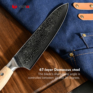 Logo personalizzato 67 strati VG10 damasco in acciaio piccolo coltello da cucina 3.5 pollici frutta coltello con manico in legno Pakka - Product Image 3