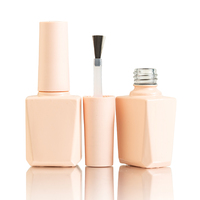 En stock – Flacon de vernis à ongles UV de luxe 6 ml, rose, en verre, avec bouchon cosmétique et pinceau pour emballage cosmétique