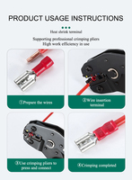 Terminal de crimpado tipo espada hembra de latón con aislamiento de PVC FDD2-187 AWG14-16, conector de cable eléctrico automotriz de latón estañado