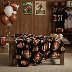 Football Lover Flannel <b>Blanket</b> <b>Throw</b> <b>Blanket</b> Nap <b>Blanket</b> Breathable Skin Friendly for Travel Camping Custom Print OEM ODM - Product Image 3
