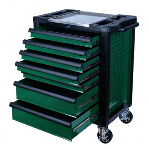 Chariot à outils mécanicien robuste, armoire à outils <span class=keywords><strong>de</strong></span> garage sur roulettes, 7 tiroirs - Product Image 1