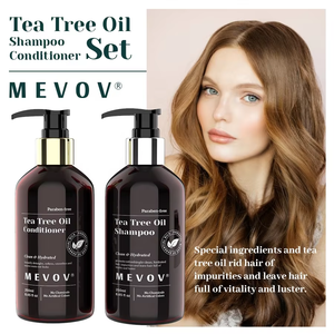 Set <span class=keywords><strong>Shampoo</strong></span> e Balsamo all'Olio di Tea Tree ODM OEM, Cura dei Capelli Idratante Senza Parabeni, Purifica il Cuoio Capelluto, Ammorbidisce e Dona Lucentezza - Product Image 1
