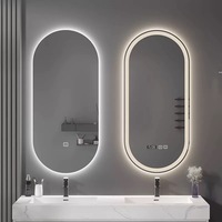 Espejo de Baño Inteligente LED Ovalado Antivaho con Sensor Táctil Iluminado para Proyectos de Hoteles y Villas, Garantía de 5 Años, Venta al por Mayor de Fábrica