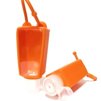 Botellas vacías de viaje de 30ml de tamaño de bolsillo para mascotas personalizadas, botellas de gel de ducha desinfectante de manos fáciles de llevar con soporte de silicona