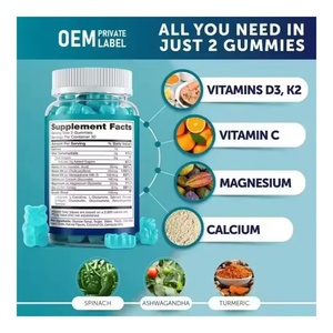 Gommose Naturali per la Crescita in Altezza Più Vendute con Vitamine <span class=keywords><strong>D3</strong></span> K2 Calcio Magnesio per Adulti Migliorano Memoria e Sonno 2 Gommose al Giorno - Product Image 6