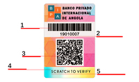 Etiqueta Adhesiva PET con Código QR 3D Personalizado, Holograma Anti-Falsificación, Marca QS, con Seguridad Void y Acabado Efecto Cáscara de Huevo