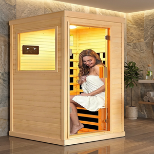 Sauna de Infrarrojos Lejanos para el Hogar, Sauna de Madera de Hemlock Canadiense de 1200W para Interiores - Product Image 2
