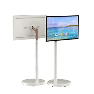 GPX Portable 32 Inch Touch Display LED Screen Rotate Usb Wifi Floor Standing Smart TV For Work Studying Workout Gaming