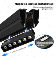 Russie Ceil Descor Stretch Tension Tissu Dc 48V Système de rail de voie magnétique avec amortisseur LED Profil en aluminium Stretch Ceil Tracks