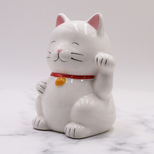 <span class=keywords><strong>Salvadanaio</strong></span> in Ceramica Bianca <span class=keywords><strong>Vintage</strong></span> a Forma di Gatto Portafortuna per Bambini, Scatola per Risparmiare Denaro, Regalo all'Ingrosso - Product Image 2