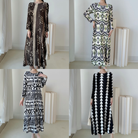 Robe plissée modeste tendance pour femmes, décontractée, simple, couleur unie, ample, pour soirée, bal, vente en gros, haute qualité, taille unique