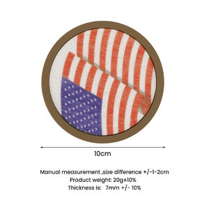 Sets de table en feutre absorbants et écologiques, résistants à l'huile, motif drapeau américain, avec <span class=keywords><strong>rebord</strong></span> en <span class=keywords><strong>silicone</strong></span> antidérapant, et sous-verres résistants à la chaleur - Product Image 2