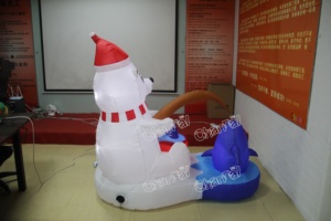 Ours et pingouin gonflables de <span class=keywords><strong>Noël</strong></span> avec lumières LED Décor de cour extérieur pour jardin de pelouse de vacances - Product Image 4