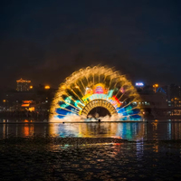 Projecteur de Fontaine d'Eau Laser Professionnel LISHI pour Extérieur, Contrôle Musical Programmable, Film sur Écran d'Eau, Étanche IP68, Résistant au Feu