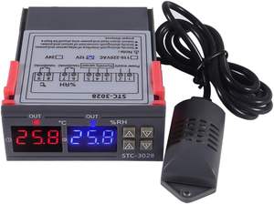 Aismartlink ตัวควบคุมอุณหภูมิแบบสองจอ DC <span class=keywords><strong>12V</strong></span>, <span class=keywords><strong>STC</strong></span>-<span class=keywords><strong>3028</strong></span>พร้อมสายเคเบิลยาว1เมตร - Product Image 2