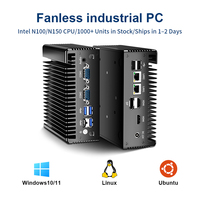 Mini PC Industrial Integrado Sin Ventilador con Intel N100/N150, Linux/Win 10, Triple Pantalla 4K, Doble GbE LAN, Yankong, Superventas
