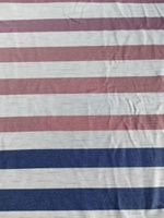 Tissu rayé en jersey 100 % polyester 160 GSM, tricoté chaîne, teint en fil, respirant, pour T-shirts de sport et hauts de vêtements de sport – Nouveauté