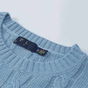 Suéteres de punto para <span class=keywords><strong>hombre</strong></span>, de <span class=keywords><strong>lana</strong></span> y algodón, con <span class=keywords><strong>cuello</strong></span> <span class=keywords><strong>redondo</strong></span> y trenzado, estilo casual, tipo polo RL, personalizados, de fabricante - Product Image 2