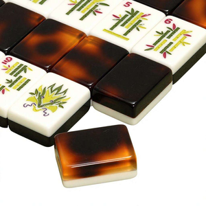 Lujosas fichas de mahjong de acrílico con diseño de caparazón de tortuga, regalo para mamá, para reuniones de chicas, noche de mahjong, club de mahjong - Product Image 2