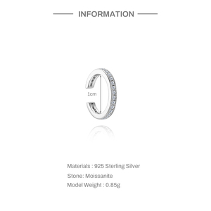 Venta al por Mayor de Pendientes de Plata de Ley S925 con Moissanita Clásica, Pendientes de Moissanita Sin Perforación para Uso Diario - Product Image 4