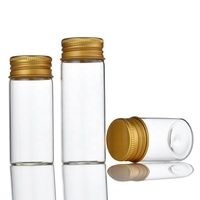12ml 15ml 20ml 25ml 30ml 40ml 50ml 60ml 70ml 80ml 100ml 110ml Mini flacon en verre à bouchon vissé avec couvercle en aluminium pour le stockage