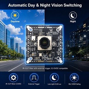 Modulo Telecamera USB UVC 4K 8MP con Sensore IMX415 e Visione Notturna IR per Riconoscimento AI e Sicurezza Domestica Intelligente - Product Image 4