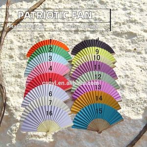 Petit éventail pliant portatif en papier, drapeau américain, souvenir de mariage patriotique, style nautique - Product Image 3